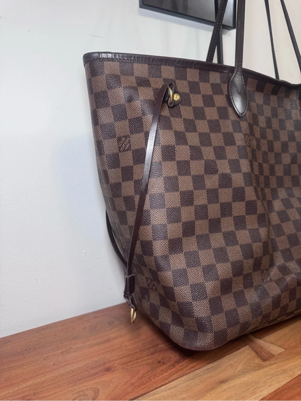 Louis Vuitton Neverfull GM Damier Ebene Coated Canvas